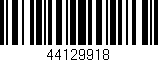 Código de barras (EAN, GTIN, SKU, ISBN): '44129918'