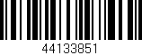 Código de barras (EAN, GTIN, SKU, ISBN): '44133851'