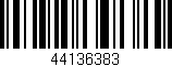 Código de barras (EAN, GTIN, SKU, ISBN): '44136383'