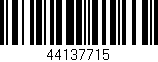 Código de barras (EAN, GTIN, SKU, ISBN): '44137715'