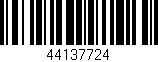 Código de barras (EAN, GTIN, SKU, ISBN): '44137724'