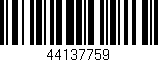 Código de barras (EAN, GTIN, SKU, ISBN): '44137759'