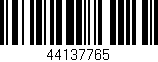 Código de barras (EAN, GTIN, SKU, ISBN): '44137765'