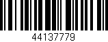 Código de barras (EAN, GTIN, SKU, ISBN): '44137779'