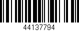Código de barras (EAN, GTIN, SKU, ISBN): '44137794'