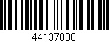 Código de barras (EAN, GTIN, SKU, ISBN): '44137838'