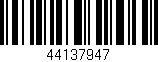 Código de barras (EAN, GTIN, SKU, ISBN): '44137947'