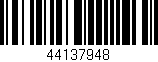 Código de barras (EAN, GTIN, SKU, ISBN): '44137948'