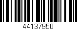 Código de barras (EAN, GTIN, SKU, ISBN): '44137950'