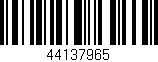 Código de barras (EAN, GTIN, SKU, ISBN): '44137965'