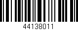 Código de barras (EAN, GTIN, SKU, ISBN): '44138011'