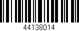 Código de barras (EAN, GTIN, SKU, ISBN): '44138014'