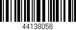 Código de barras (EAN, GTIN, SKU, ISBN): '44138056'