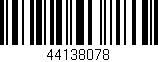 Código de barras (EAN, GTIN, SKU, ISBN): '44138078'