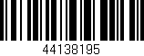 Código de barras (EAN, GTIN, SKU, ISBN): '44138195'