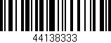 Código de barras (EAN, GTIN, SKU, ISBN): '44138333'
