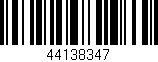 Código de barras (EAN, GTIN, SKU, ISBN): '44138347'