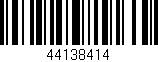 Código de barras (EAN, GTIN, SKU, ISBN): '44138414'