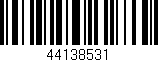 Código de barras (EAN, GTIN, SKU, ISBN): '44138531'