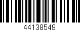 Código de barras (EAN, GTIN, SKU, ISBN): '44138549'