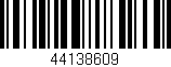 Código de barras (EAN, GTIN, SKU, ISBN): '44138609'