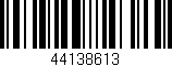 Código de barras (EAN, GTIN, SKU, ISBN): '44138613'