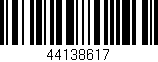 Código de barras (EAN, GTIN, SKU, ISBN): '44138617'