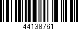Código de barras (EAN, GTIN, SKU, ISBN): '44138761'