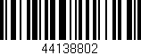 Código de barras (EAN, GTIN, SKU, ISBN): '44138802'