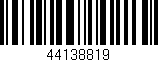 Código de barras (EAN, GTIN, SKU, ISBN): '44138819'