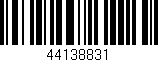 Código de barras (EAN, GTIN, SKU, ISBN): '44138831'