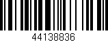 Código de barras (EAN, GTIN, SKU, ISBN): '44138836'