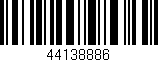 Código de barras (EAN, GTIN, SKU, ISBN): '44138886'