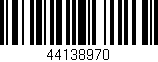 Código de barras (EAN, GTIN, SKU, ISBN): '44138970'