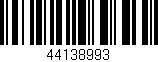 Código de barras (EAN, GTIN, SKU, ISBN): '44138993'