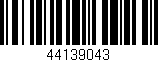 Código de barras (EAN, GTIN, SKU, ISBN): '44139043'