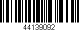 Código de barras (EAN, GTIN, SKU, ISBN): '44139092'