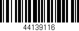 Código de barras (EAN, GTIN, SKU, ISBN): '44139116'