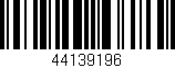 Código de barras (EAN, GTIN, SKU, ISBN): '44139196'