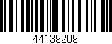 Código de barras (EAN, GTIN, SKU, ISBN): '44139209'