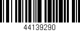 Código de barras (EAN, GTIN, SKU, ISBN): '44139290'
