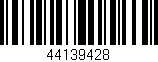 Código de barras (EAN, GTIN, SKU, ISBN): '44139428'
