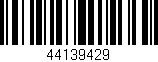 Código de barras (EAN, GTIN, SKU, ISBN): '44139429'