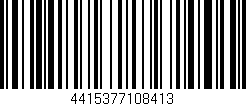 Código de barras (EAN, GTIN, SKU, ISBN): '4415377108413'