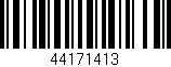 Código de barras (EAN, GTIN, SKU, ISBN): '44171413'