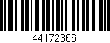 Código de barras (EAN, GTIN, SKU, ISBN): '44172366'