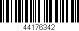 Código de barras (EAN, GTIN, SKU, ISBN): '44176342'