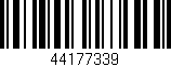 Código de barras (EAN, GTIN, SKU, ISBN): '44177339'