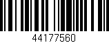 Código de barras (EAN, GTIN, SKU, ISBN): '44177560'
