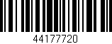 Código de barras (EAN, GTIN, SKU, ISBN): '44177720'